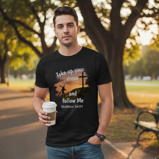 T-shirt La foi chrétienne de Matthieu 16:24 (Créateur téléchargé)