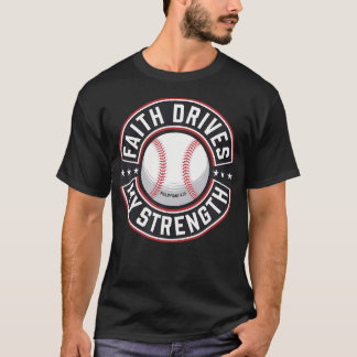 T-shirt La foi conduit à ma force Baseball Chrétien