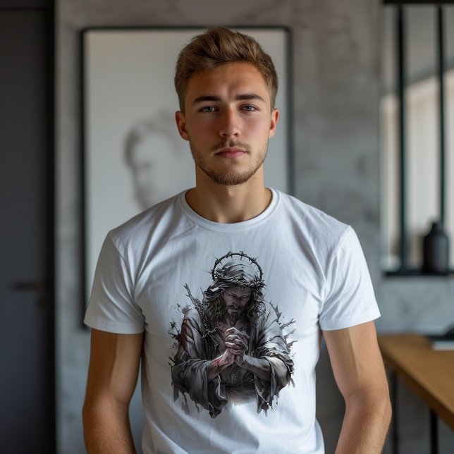 T-shirt La foi de Jésus en prière (Créateur téléchargé)