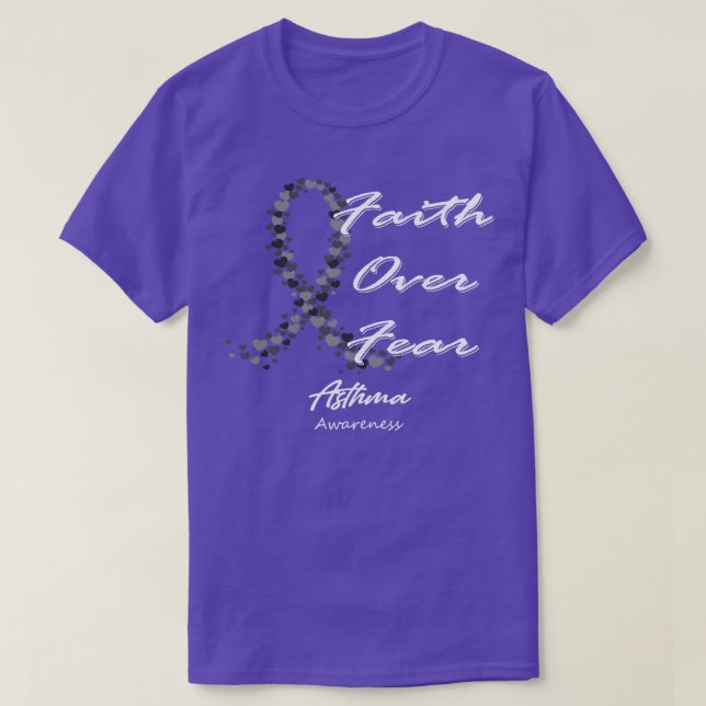 T-shirt La Foi De Sensibilisation À L'Asthme Sur La Peur D (Design devant)