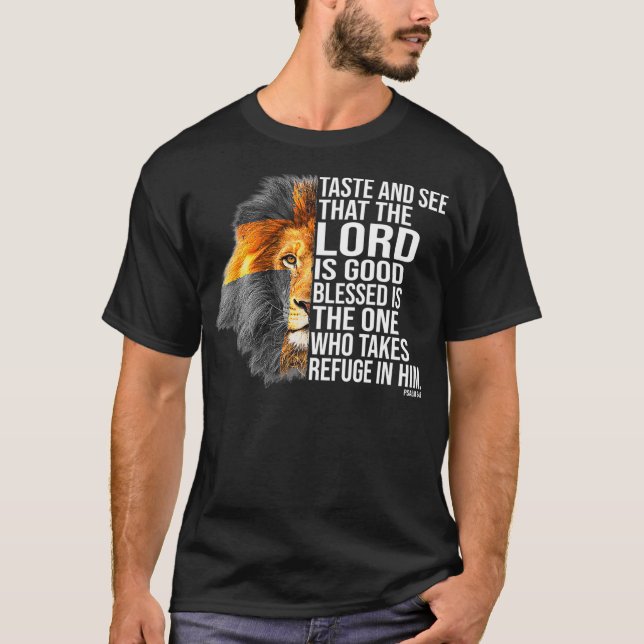 T-shirt La foi en Dieu Psaume Bible chrétienne (Devant)