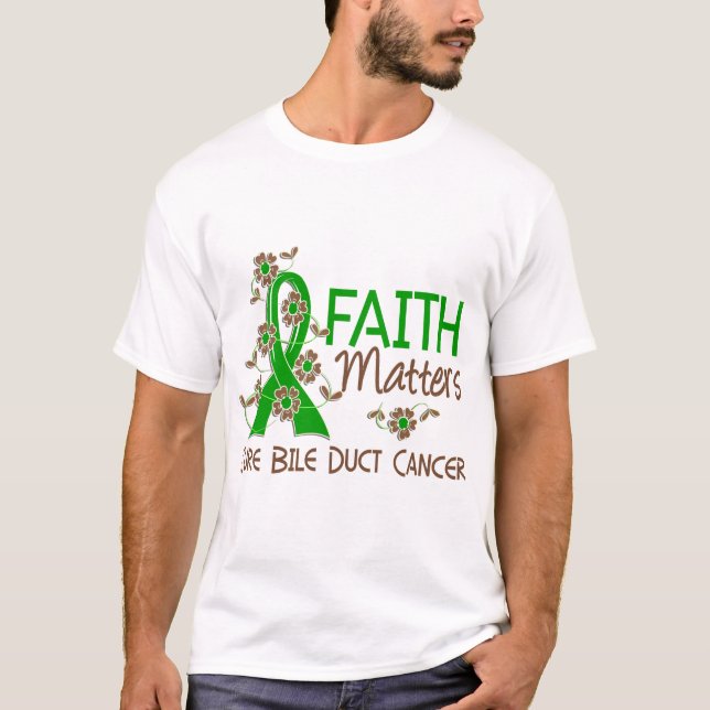 T-shirt La foi importe Cancer de 3 cholagogues (Devant)