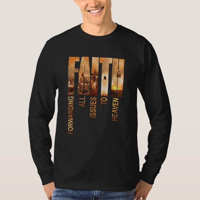 T-shirt La Foi Jésus-Christ Transférer Toutes Les Question (Devant)