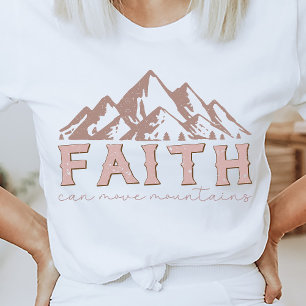T-shirt La Foi Religieuse Chrétienne Peut Déplacer Les Mon