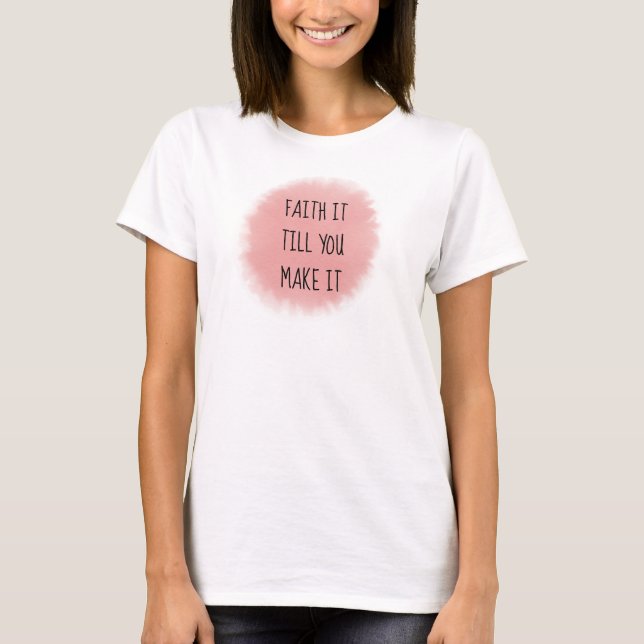 T-shirt La foi rose (Devant)