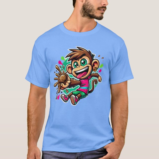 T-shirt La folie du singe (Devant)