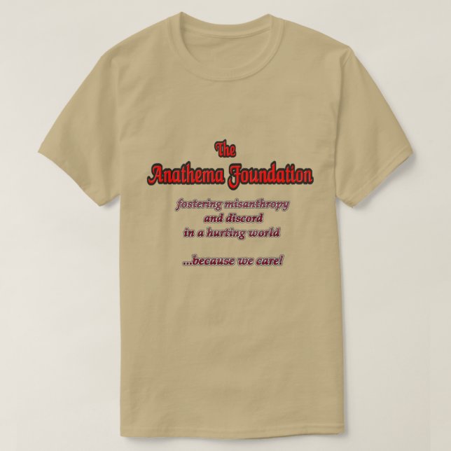 T-shirt la fondation anathème (Design devant)
