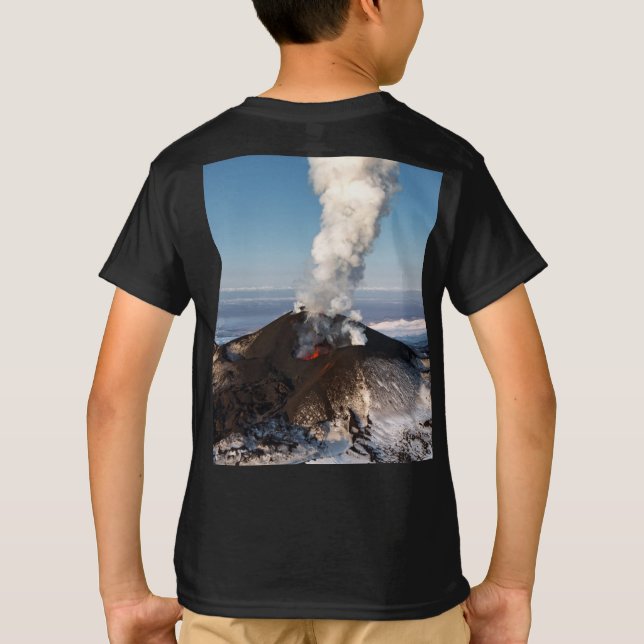T-shirt La fontaine de la lave chaude éclate du volcan de (Dos)