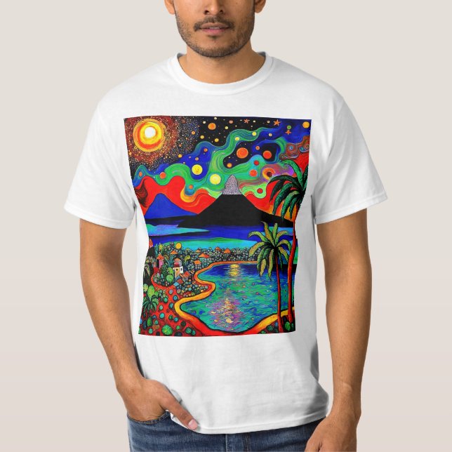 T-shirt La Fontaine du Volcan (Devant)