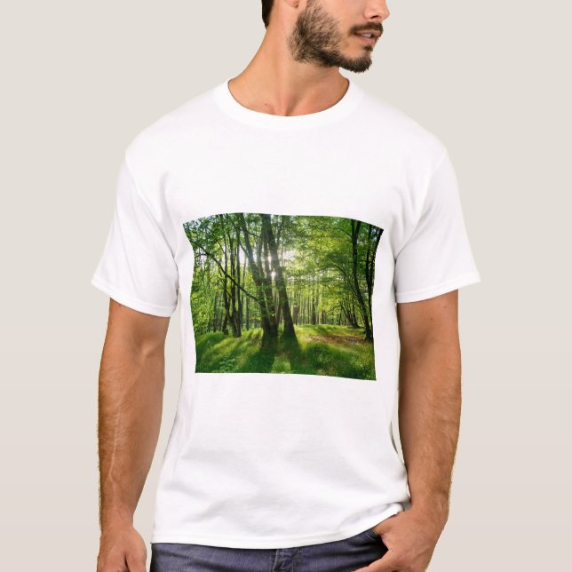 T-shirt La forêt au printemps (Devant)