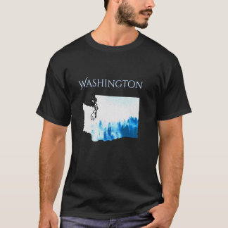 T-shirt La forêt de Misty Rain de l'État de Washington