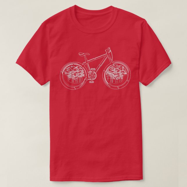 T-shirt La forêt de VTT (Design devant)
