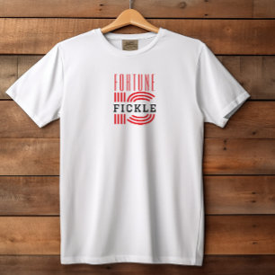 T-shirt La fortune est capricieuse rouge noir