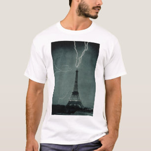 T-shirt La foudre frappant la Tour Eiffel