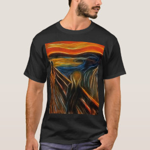 T-shirt La fractale de cri perçant peignant Edvard Munch