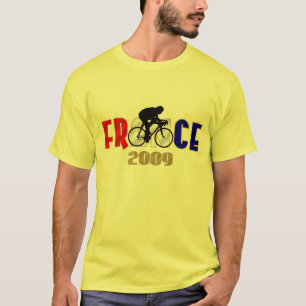 T-shirt La France 2009 Jersey jaune faisant un cycle T