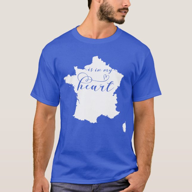 T-shirt La France Est Dans Mon Coeur (Devant)