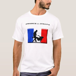 T-shirt La France la 1 Italie les 0 football français