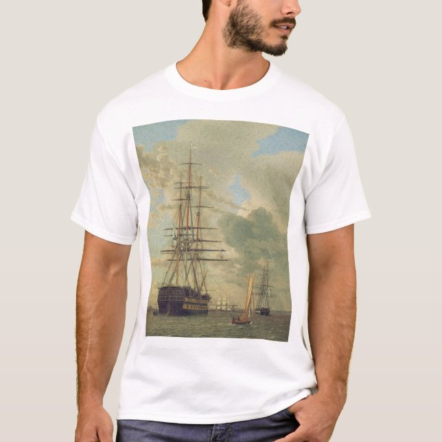 T-shirt La frégate à l'ancre dans les rades  (Devant)