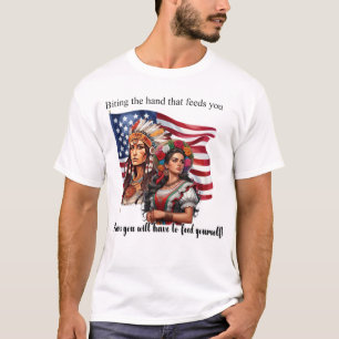 T-shirt La fusion amérindienne/mexicaine _ Mains nourriciè