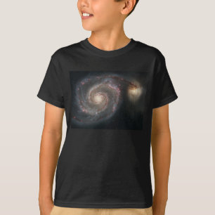 T-shirt La galaxie de Whirlpool M51 et son compagnon dans 