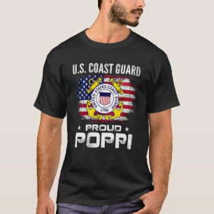 T-shirt La Garde Côtière Américaine Fière Poppi Avec Un Ve