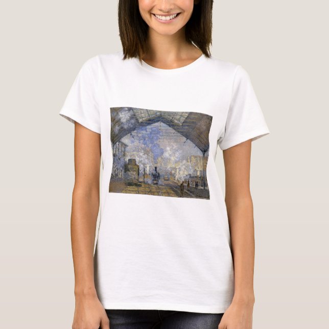 T-shirt La gare Saint-Lazare, Monet (Devant)