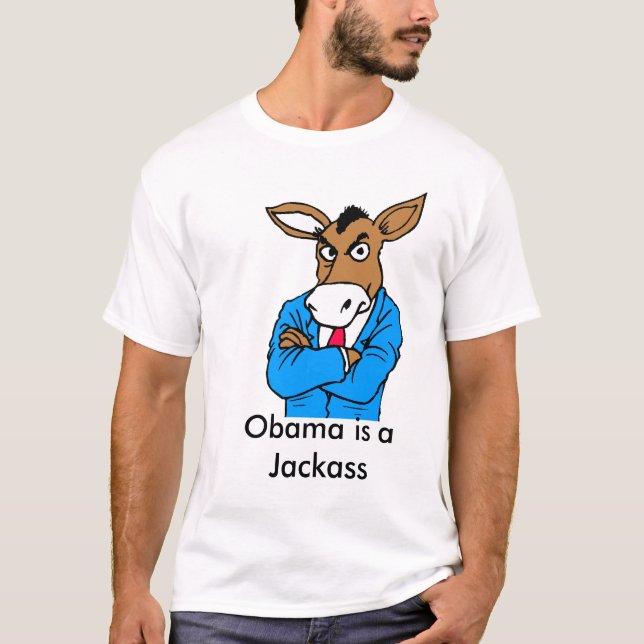 T-shirt la gauche, Obama est un âne (Devant)