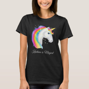 T-shirt La gentillesse est Magique Plutôt Rainbow Unicorn