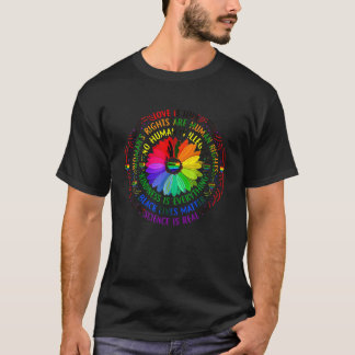 T-shirt La gentillesse est tout l'amour est l'amour Black