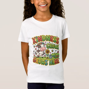 T-shirt « La gentillesse grandit ici » Vache migno