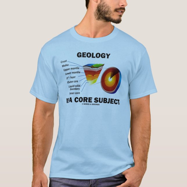 T-shirt La géologie est un sujet de noyau (l'attitude de (Devant)