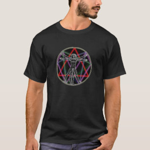 T-shirt La géométrie sacrée - Vitruvian Enneagram II