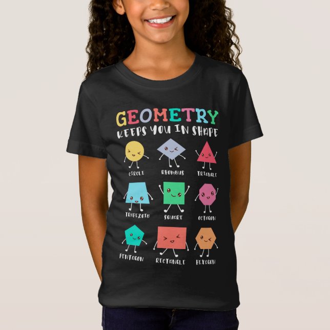 T-Shirt La géométrie vous maintient en forme - Humour math (Devant)