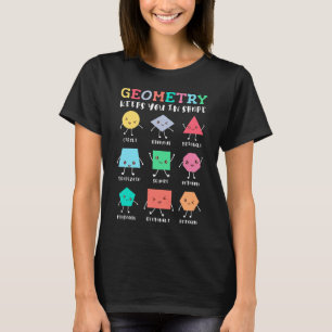 T-shirt La géométrie vous maintient en forme - Humour math