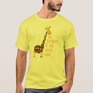 T-shirt la girafe a un long cou