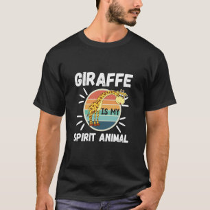 T-shirt La girafe est mon animal spirituel Kawaii dessin a