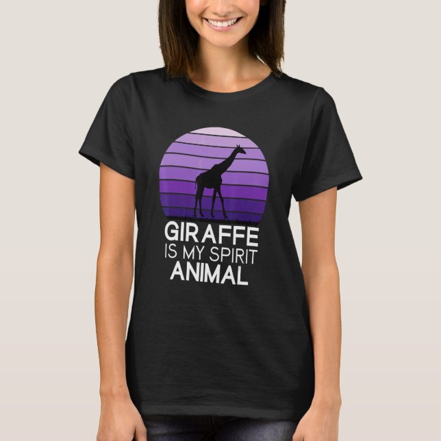 T-shirt La Giraffe Cute est mon Esprit Animal (Devant)