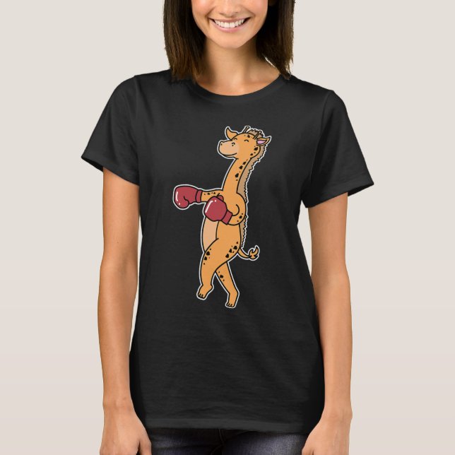 T-shirt La Giraffe fait la boxe (Devant)