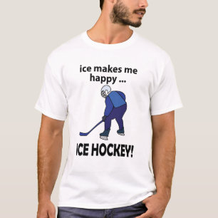 T-shirt La Glace De Hockey Sur Glace Me Rend Joyeux Hockey