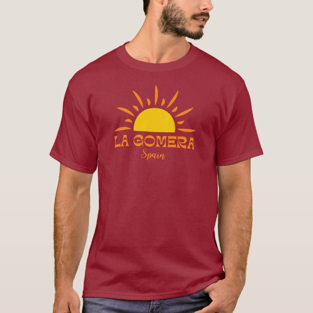 T-shirt LA GOMERA Espagne, Sun (Devant)