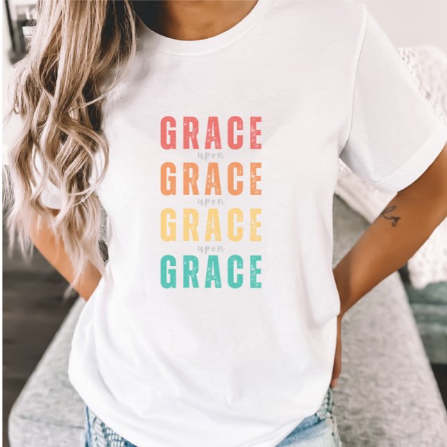 T-shirt La grâce sur la grâce foi chrétienne Femmes (Créateur téléchargé)