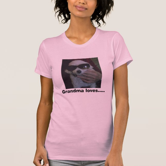 T-shirt La grand-maman aime ..... (Devant)