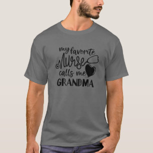 T-shirt La grand-mère de RN Nana Ma infirmière préférée m'