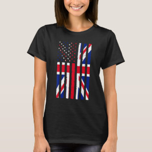 T-shirt La Grande-Bretagne Racines Drapeau américain Hérit