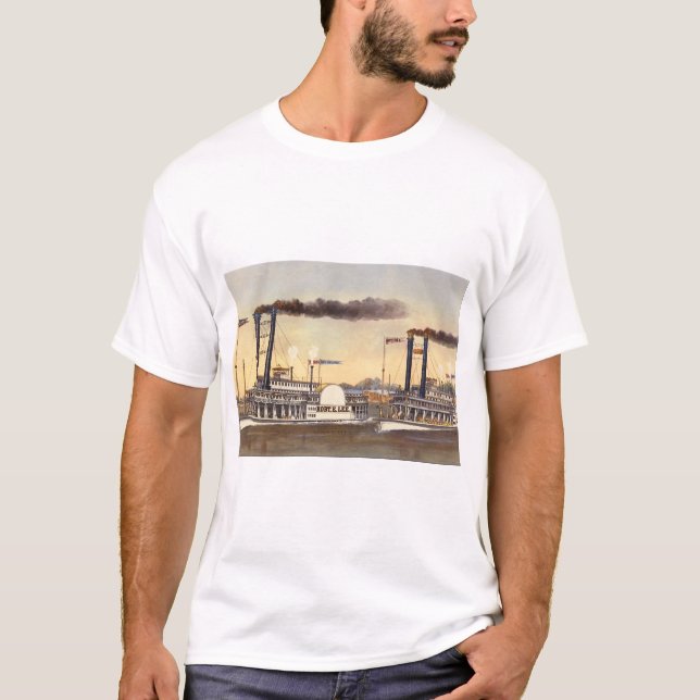 T-shirt La grande course sur le Mississippi_Engravings (Devant)