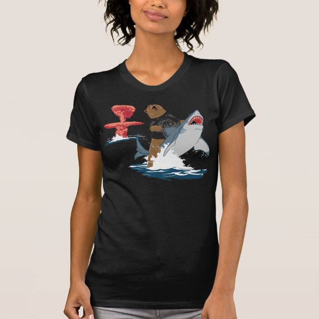 T-shirt La grande évasion - cavalerie de requin d'ours (Devant)