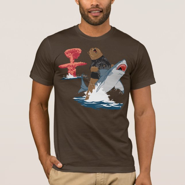 T-shirt La grande évasion - cavalerie de requin d'ours (Devant)