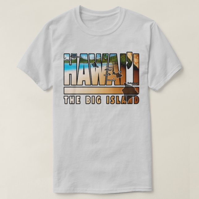 T-shirt La Grande Île d'Hawaï (Design devant)