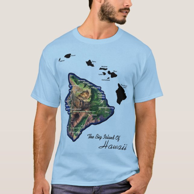 T-shirt La Grande Île d'Hawaï (Devant)